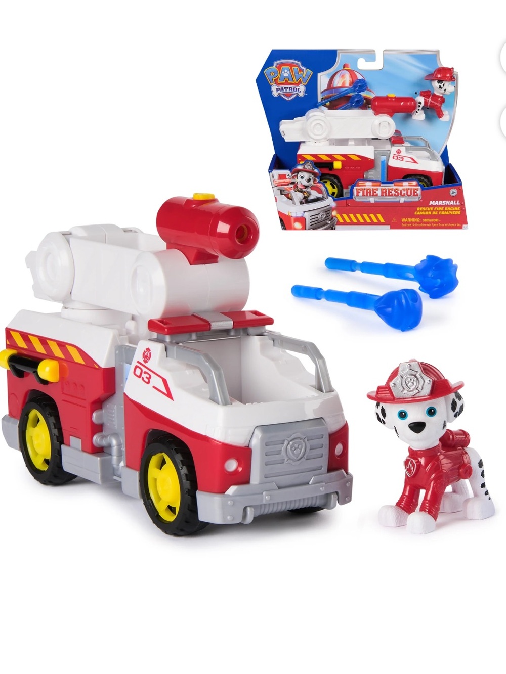 PAW Patrol Fire Rescue Marshall's Rescue Fire Engine with Figure & Launcher NEW